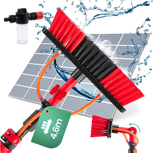 Hortensus - Telescopische waterborstel - 4,6 m met zeepreservoir en verstelbare hoek - Wit Tweedehands