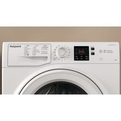 Hotpoint Nswm943cw - Wasmachine - 9 Kg - 1400 Tpm - Stoomfunctie - Energieklasse D