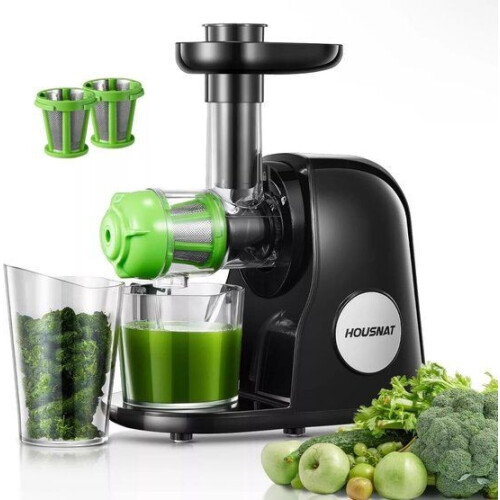 HOUSNAT AMR521 - Slowjuicer - Langzaam Persen - Zwart