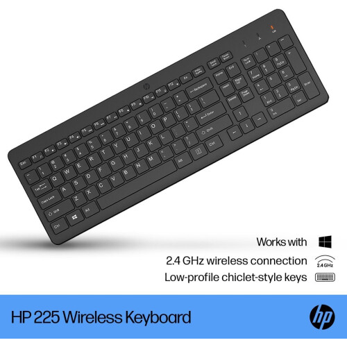HP 225 WL KBD - Toetsenbord - Draadloos - Zwart