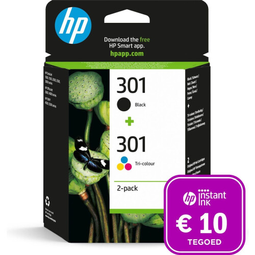 HP 301 - Inktcartridge - Origineel - Kleur & Zwart + Instant Ink tegoed