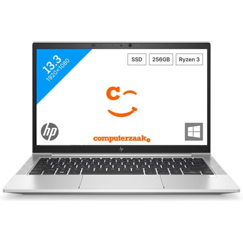 HP EliteBook 835 G7 - Laptop - AMD Ryzen 3 PRO 4450U 1.80GHz 8GB Ram 256GB SSD 13.3 inch Tweedehands