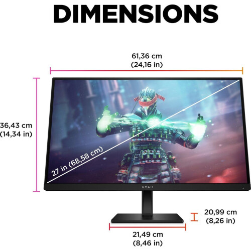 HP OMEN 27K - Gaming Monitor - 4K IPS 144Hz - 27 Inch Tweedehands