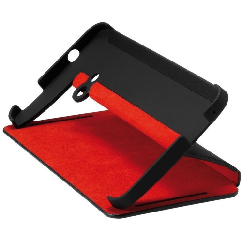 HTC HC-C841 - Double Flip Case - Zwart/Rood Tweedehands
