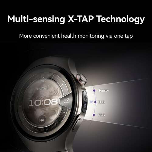 HUAWEI WATCH 5 - 46 mm Smartwatch - Multi-Sensing X-TAP eSIM - Aerospace-Grade Titanium