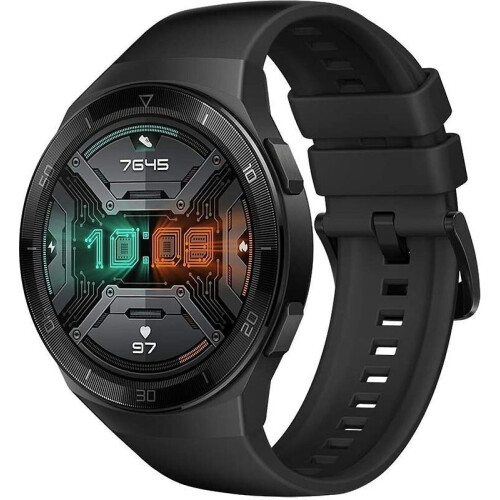 Huawei Watch GT 2e 46 mm zwart met siliconenarmband zwart