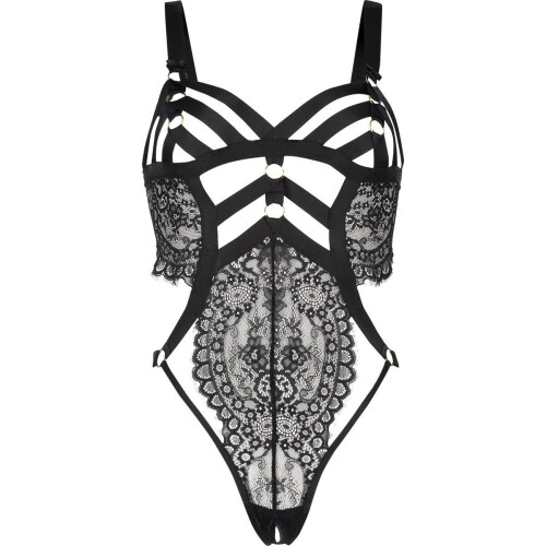 Hunkemöller Private Body open kruis - String model - Zwart - maat L Tweedehands