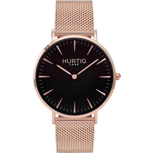 Hurtig Lane dames vegan Horloge Lorelai Roségoud/Zwart Tweedehands