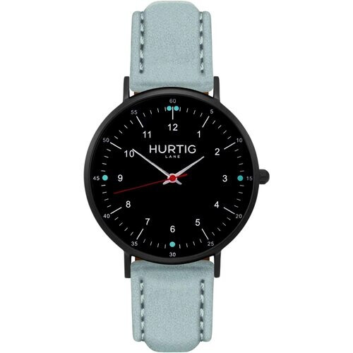 Hurtig Lane dames vegan Horloge Moderna Suède Zwart & Hemelsblauw Tweedehands