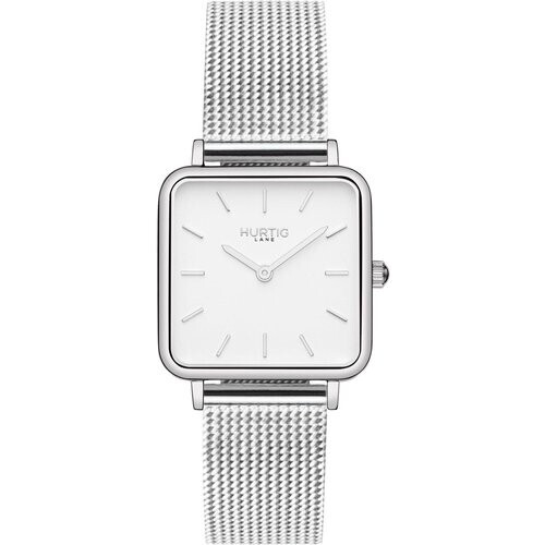 Hurtig Lane dames vegan Horloge Neliö Rvs Zilver Wit & Zilver Tweedehands