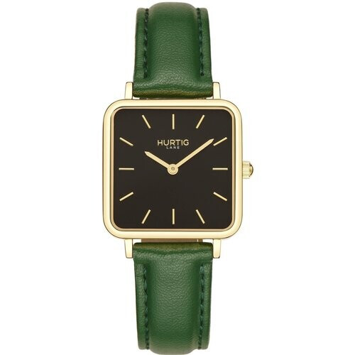 Hurtig Lane dames vegan Horloge Neliö Square Goud Zwart & Donkergroen Tweedehands