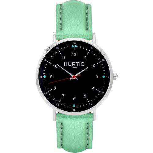 Hurtig Lane dames vegan Moderna Horloge Zilver, Zwart & Mint Tweedehands