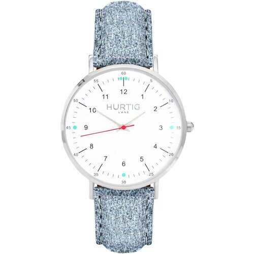 Hurtig Lane dames vegan Moderna Tweed Horloge Zilver, Wit & Grijs Tweedehands