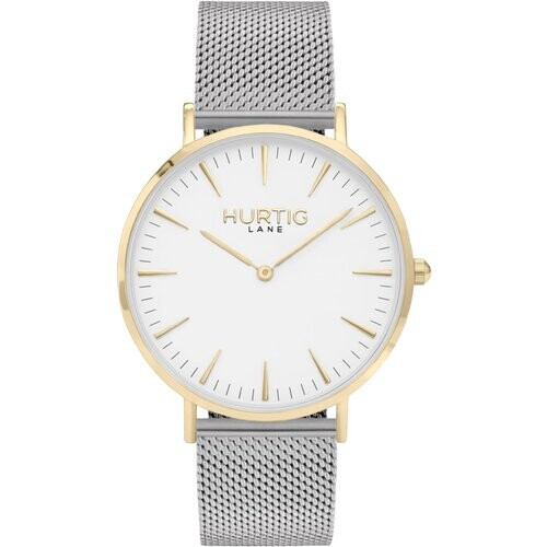 Hurtig Lane mannen vegan Horloge Lorelai Goud, Wit & Zilver Heren Tweedehands