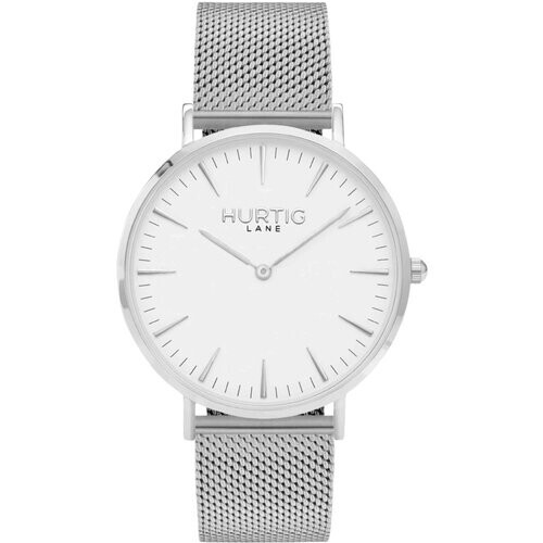 Hurtig Lane mannen vegan Horloge Lorelai Zilver Wit & Zilver Heren Tweedehands