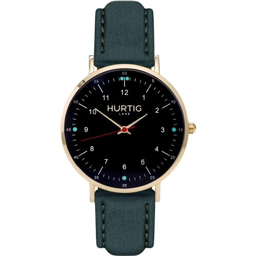 Hurtig Lane mannen vegan Horloge Moderno Goud Zwart & Bosgroen Tweedehands