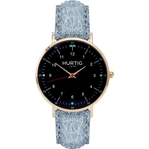 Hurtig Lane mannen vegan Horloge Moderno Tweed Goud Zwart & Grijs Tweedehands