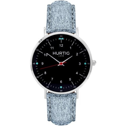 Hurtig Lane mannen vegan Horloge Moderno Tweed Zilver Zwart Grijs Tweedehands