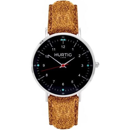 Hurtig Lane mannen vegan Horloge Moderno Tweed Zilver Zwart &Karamelbruin Tweedehands