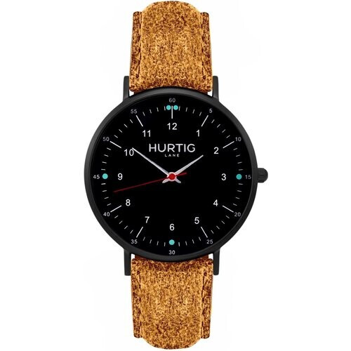 Hurtig Lane mannen vegan Horloge Moderno Tweed Zwart & Camel Tweedehands