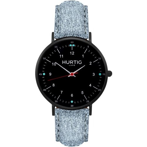 Hurtig Lane mannen vegan Horloge Moderno Tweed Zwart & Grijs Tweedehands