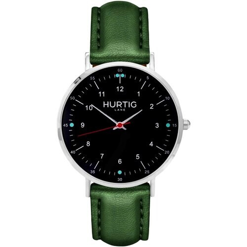 Hurtig Lane mannen vegan Horloge Moderno Zilver, Zwart & Groen Tweedehands
