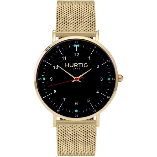 Hurtig Lane mannen vegan Moderna Stalen Horloge Goud, Zwart & Goud Tweedehands