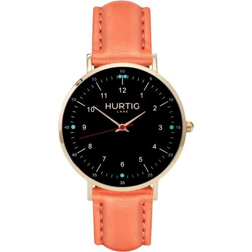 Hurtig Lane mannen vegan Moderno Horloge Goud, Zwart & Koraal Tweedehands