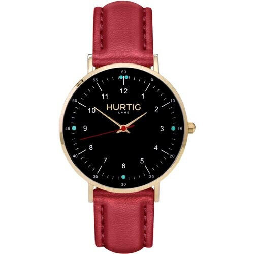 Hurtig Lane mannen vegan Moderno Horloge Goud, Zwart & Rood Tweedehands