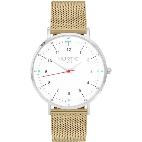 Hurtig Lane mannen vegan Moderno Horloge Zilver, Wit & Goud Tweedehands