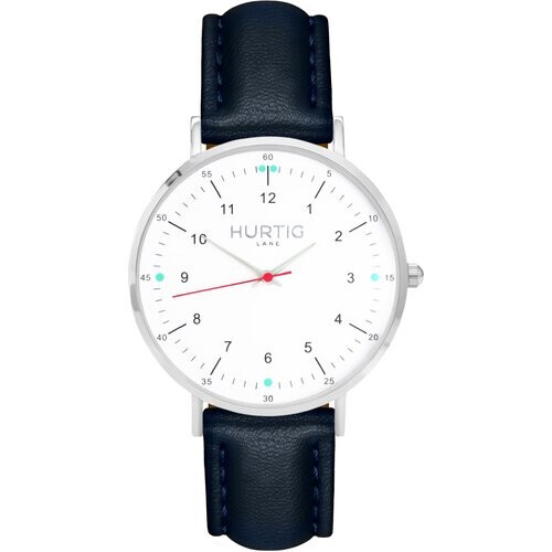 Hurtig Lane mannen vegan Moderno Horloge Zilver, Wit & Nachtblauw Tweedehands