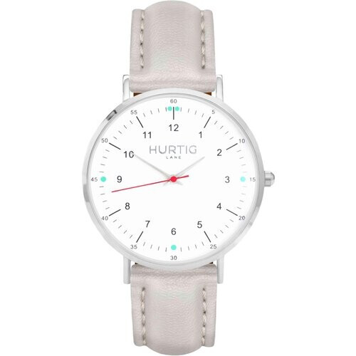 Hurtig Lane mannen vegan Moderno Horloge Zilver, Wit & Wolk Tweedehands