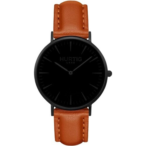 Hurtig Lane mannen vegan Mykonos Horloge All Black & Bruin Tweedehands