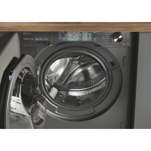 Haier Hwdq90b416fwbr - Inbouw Was-droogcombinatie - 9 Kg Wassen - 5 Kg Drogen - 1600 Tpm - Energieklasse D - Grafiet | Nieuw (outlet)