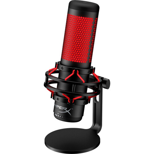 HyperX QuadCast - Microfoon - Trillingsdempende shockmount en tap-to-mute - Zwart Tweedehands