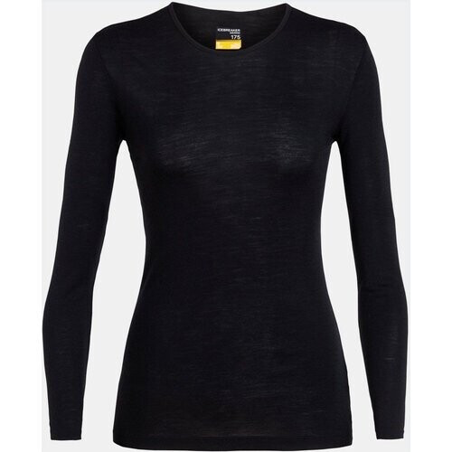 icebreaker 175 Everyday Ls Crewe Thermoshirt Dames Zwart Tweedehands