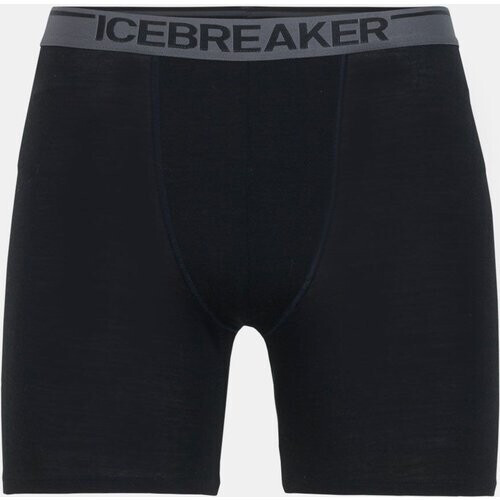 icebreaker Men Anatomica Long Boxers Zwart/Donkergrijs Tweedehands