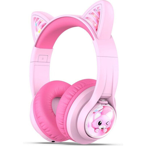 iClever - BTH19 - draadloze junior koptelefoon - met katten oortjes&bubble - volumebegrenzing - RG Tweedehands