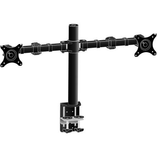 Iiyama DS1002C-B1 - Bureausteun voor 2 monitoren tot 30 inch - Verstelbare hoogte en kantelbaar (2 stuks)