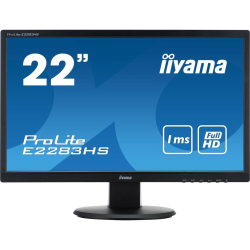 Iiyama ProLite E2283HS-B1 - 22 inch Monitor - 1920x1080 Full HD - Zwart