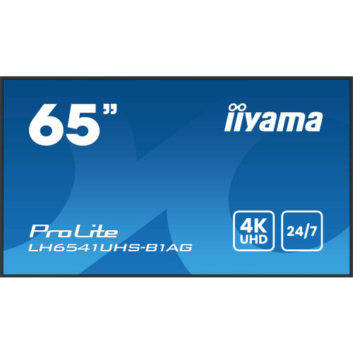Iiyama ProLite LH6541UHS-B1AG - 65" Digital Signage Display - 4K UHD - Zwart