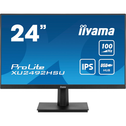 Iiyama ProLite XU2492HSU-B6 - 24"LED LCD Monitor - Full HD 1920x1080 100Hz IPS - Zwart