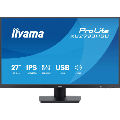 Iiyama ProLite XU2793HSU-B7 - 27" IPS Monitor - 100Hz Verversingssnelheid - Zwart