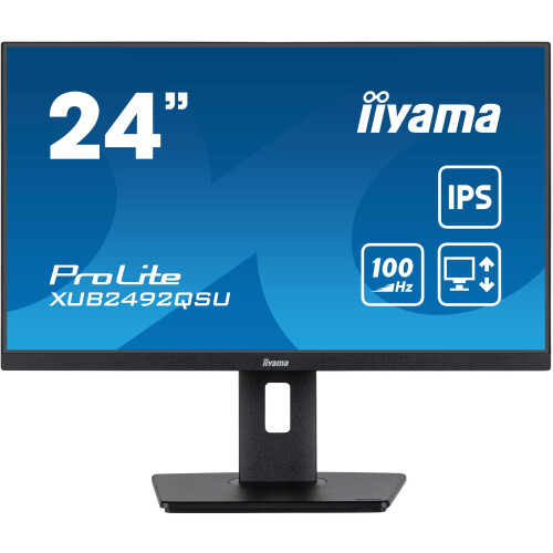 Iiyama ProLite XUB2492QSU-B1 - 24"WQHD Monitor - 100Hz FreeSync - Zwart Tweedehands
