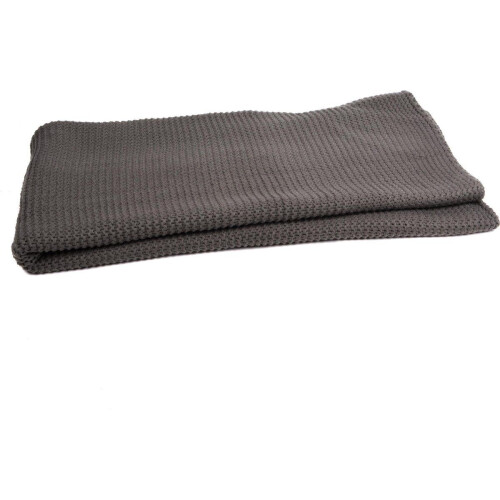 In The Mood - Recht Gebreid Plaid - 130x150 cm - Antraciet