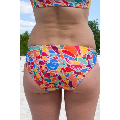 Inaska dames vegan Bikinibroekje Met Normale Snit Chill Print Tweedehands