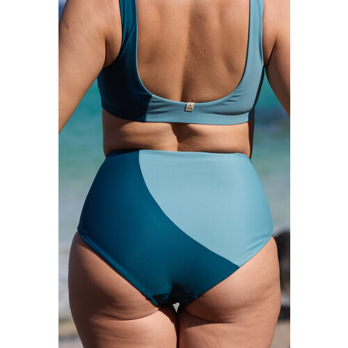 Inaska dames vegan Bikinibroekje Pure High Waist Ijsblauw Petrol Tweedehands