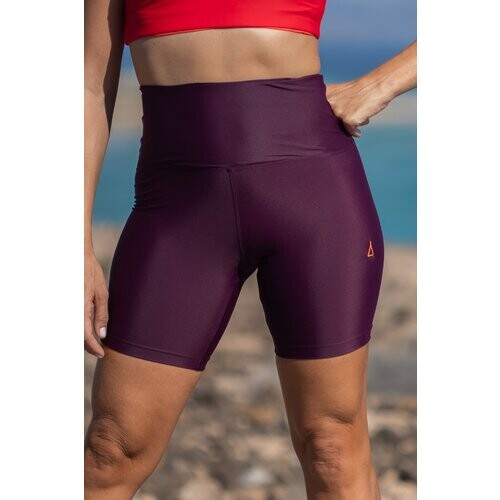 Inaska dames vegan Fietsbroek High Waist Berry Rood Tweedehands