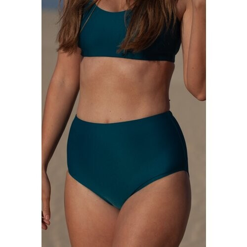 Inaska dames vegan High Waist Bikini Broekje Pure Donkerblauw Tweedehands