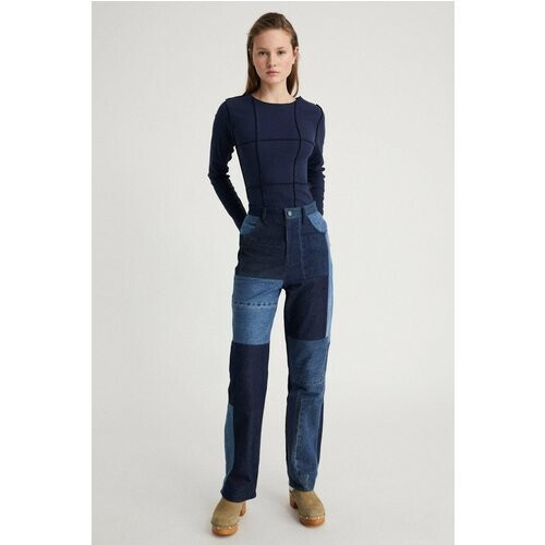 Infinitdenim dames vegan Broek Recht Upcycled Tweedehands